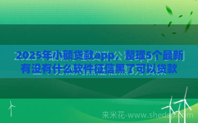 2025年小额贷款app，整理5个最新有没有什么软件征信黑了可以贷款