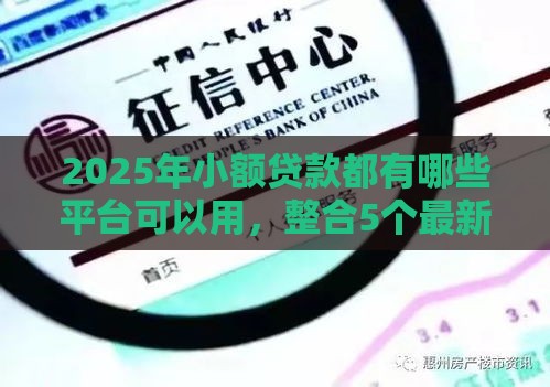 2025年小额贷款都有哪些平台可以用，整合5个最新征信逾期能贷款的正规平台