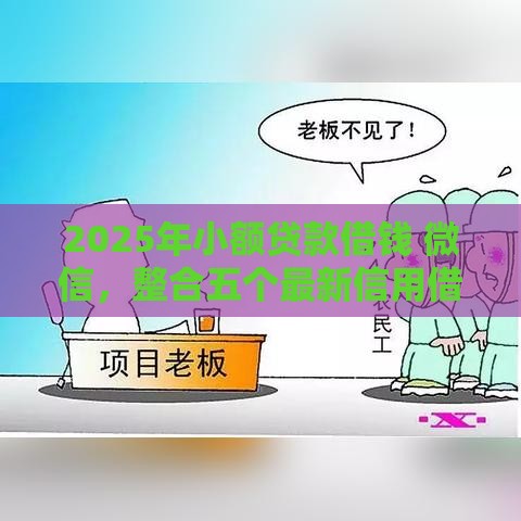 2025年小额贷款借钱 微信，整合五个最新信用借钱平台