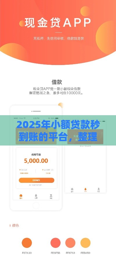 2025年小额贷款秒到账的平台，整理5个最新平台借钱容易