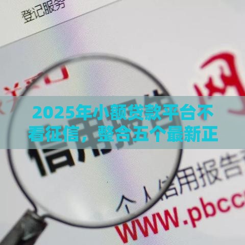 2025年小额贷款平台不看征信，整合五个最新正规苹果id贷必下口子