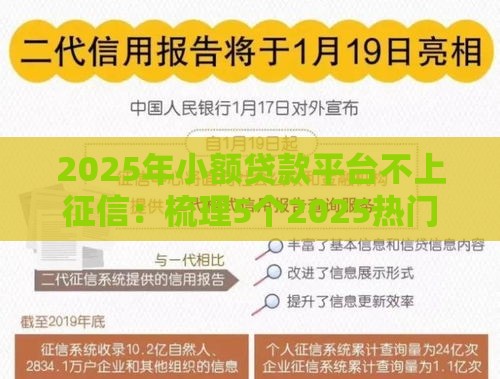 2025年小额贷款平台不上征信：梳理5个2025热门阿里巴巴贷款平台