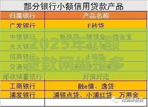 2025年小额贷款网址是多少，整理五个最新好下款不看征信的网贷平台