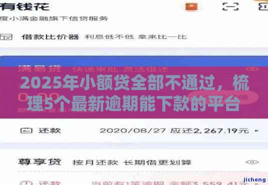2025年小额贷全部不通过，梳理5个最新逾期能下款的平台
