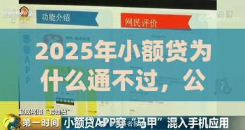 2025年小额贷为什么通不过，公布5个最新高炮口子2025最新下款苹果手机能下载的