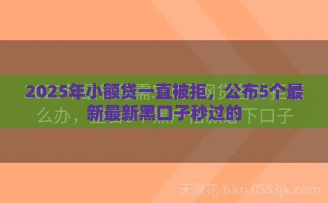 2025年小额贷一直被拒，公布5个最新最新黑口子秒过的