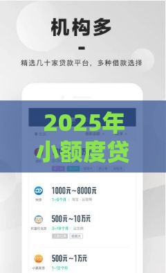 2025年小额度贷款找谁好下款，分享5个最新借钱快的平台