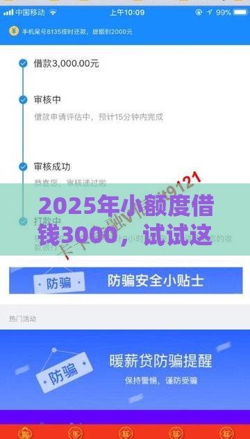2025年小额度借钱3000，试试这5个最新黑户借款平台容易通过审核