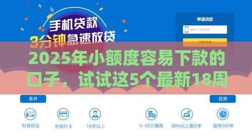 2025年小额度容易下款的口子，试试这5个最新18周岁贷款平台