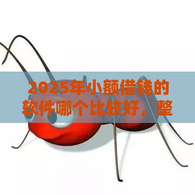 2025年小额借钱的软件哪个比较好，整合五个最新不看征信正规的小额贷款平台