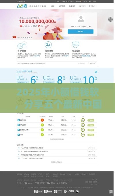 2025年小额借钱软，分享五个最新中国贷款平台