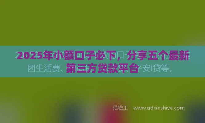 2025年小额口子必下，分享五个最新第三方贷款平台