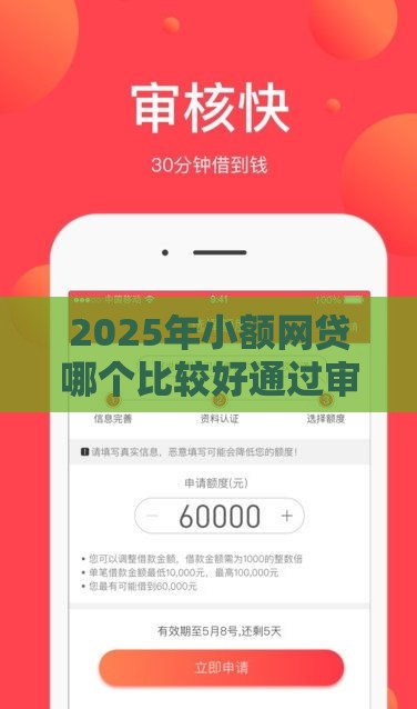 2025年小额网贷哪个比较好通过审核，整合5个最新借钱平台好通过