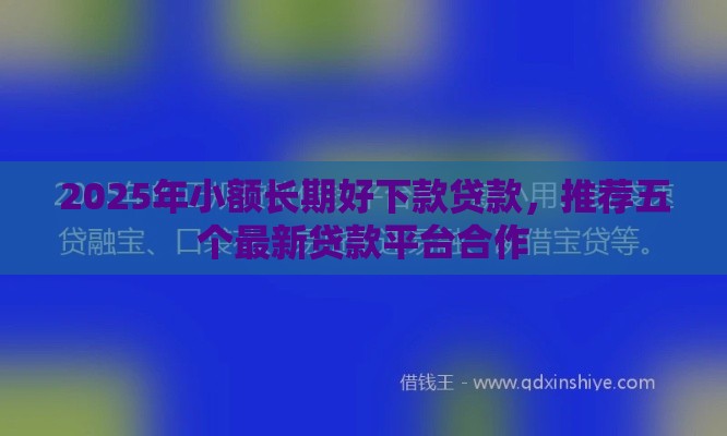 2025年小额长期好下款贷款，推荐五个最新贷款平台合作