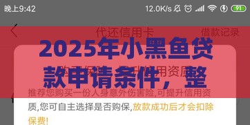 2025年小黑鱼贷款申请条件，整理5个最新黑户下钱的口子