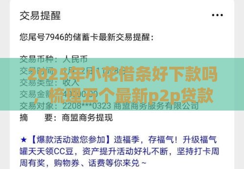 2025年小花借条好下款吗，梳理五个最新p2p贷款平台好