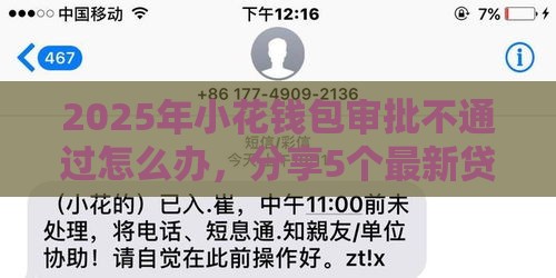 2025年小花钱包审批不通过怎么办，分享5个最新贷款平台利息低又正规