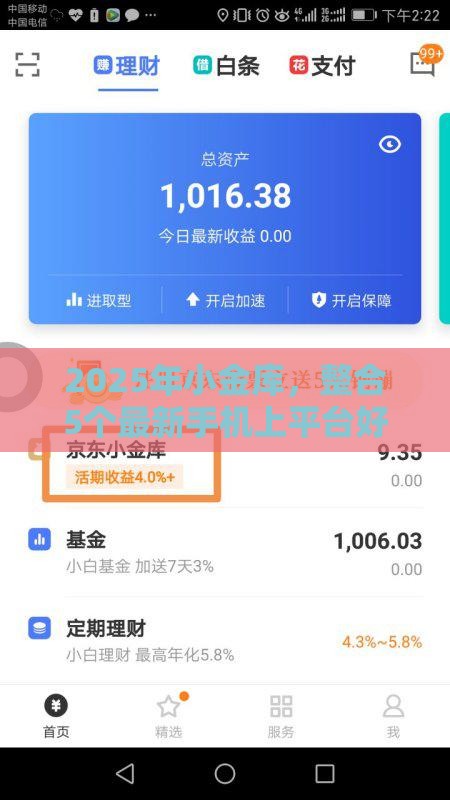 2025年小金库，整合5个最新手机上平台好借钱
