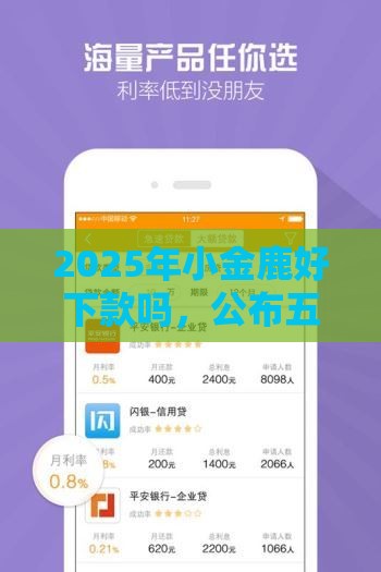 2025年小金鹿好下款吗，公布五个最新宁银消金是什么贷款平台