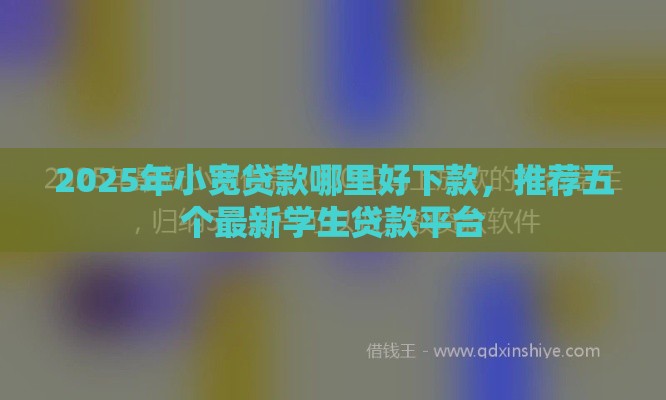 2025年小宽贷款哪里好下款，推荐五个最新学生贷款平台