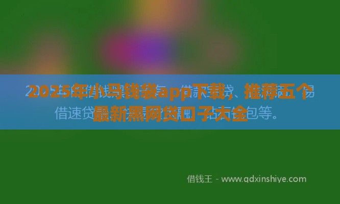 2025年小马钱袋app下载，推荐五个最新黑网贷口子大全