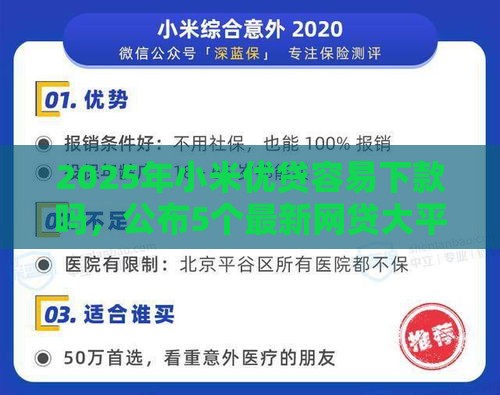 2025年小米优贷容易下款吗，公布5个最新网贷大平台