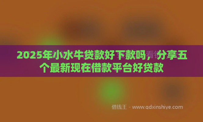 2025年小水牛贷款好下款吗,分享五个最新现在借款平台好贷款 2025年小水牛贷款好下款吗,分享五个最新现在借款平台好贷款