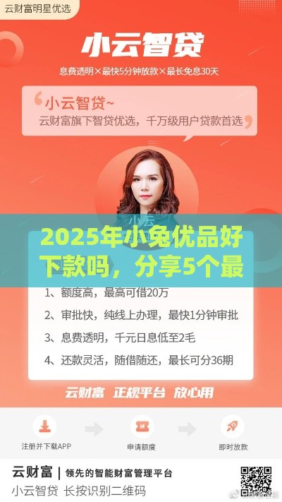 2025年小兔优品好下款吗，分享5个最新马云贷款平台