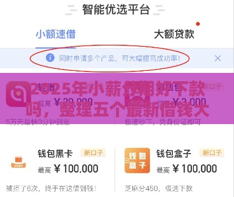 2025年小薪分期好下款吗，整理五个最新借钱大平台