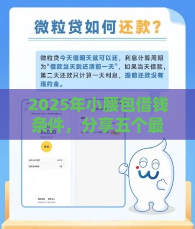 2025年小腰包借钱条件，分享五个最新黑户花户能秒下款的平台