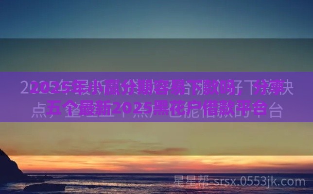 2025年小赢分期容易下款吗，分享五个最新2025黑花户借款平台