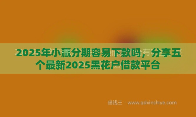 2025年小赢分期容易下款吗，分享五个最新2025黑花户借款平台
