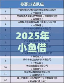 2025年小鱼借钱吗，公布五个最新利息低的借款平台排名不分先后
