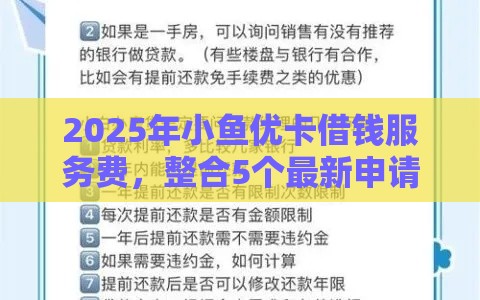 2025年小鱼优卡借钱服务费，整合5个最新申请网贷秒拒还有哪几个平台可以借
