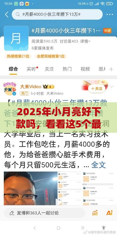 2025年小月亮好下款吗，看看这5个最新1500必下口子
