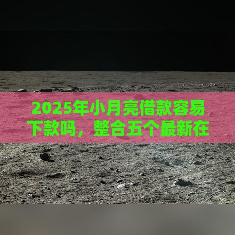 2025年小月亮借款容易下款吗，整合五个最新在线贷款平台