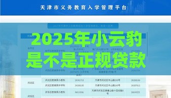 2025年小云豹是不是正规贷款平台呢，整合五个最新千元贷款平台