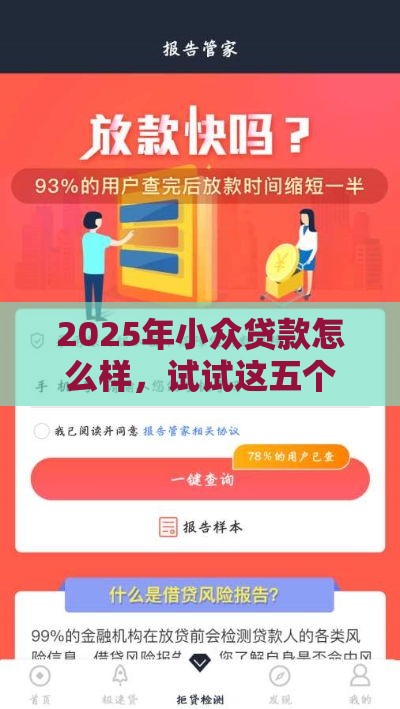 2025年小众贷款怎么样,试试这五个最新贷款有借款平台 2025年小众贷款怎么样,试试这五个最新贷款有借款平台