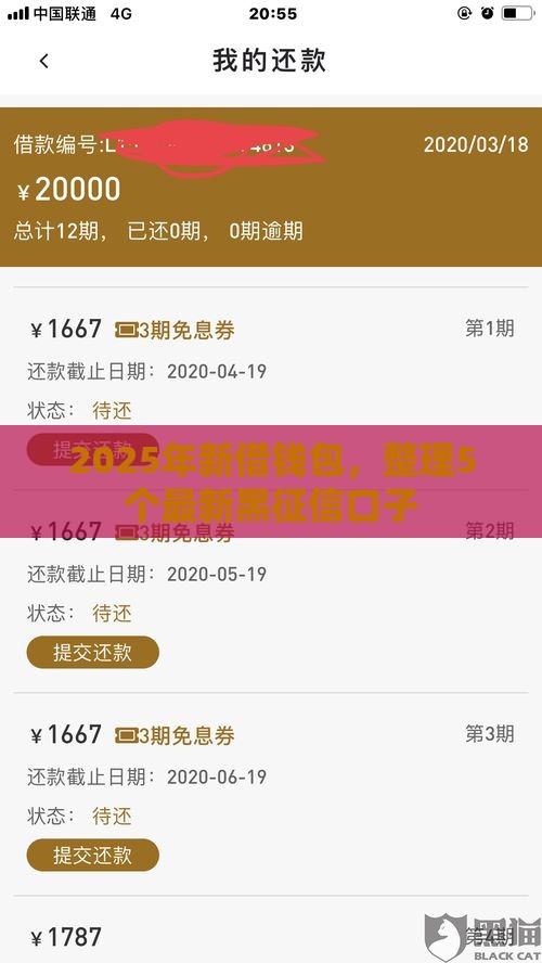 2025年新借钱包，整理5个最新黑征信口子