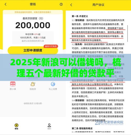 2025年新浪可以借钱吗，梳理五个最新好借的贷款平台