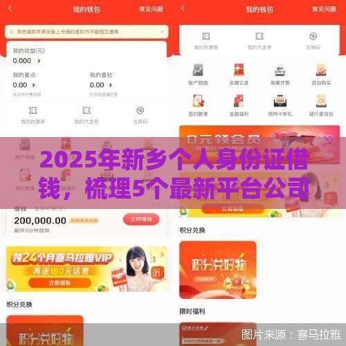 2025年新乡个人身份证借钱，梳理5个最新平台公司贷款