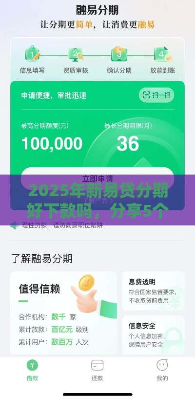 2025年新易贷分期好下款吗，分享5个最新贷款咨询平台