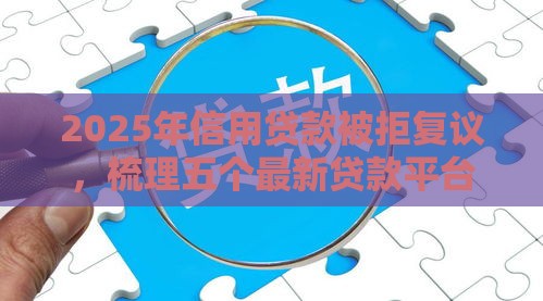 2025年信用贷款被拒复议，梳理五个最新贷款平台不用人脸识别