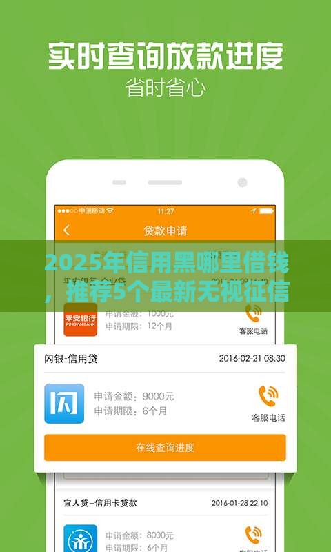2025年信用黑哪里借钱，推荐5个最新无视征信秒下款的口子