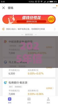 2025年信用卡没有额度借钱，梳理5个最新金融贷款平台