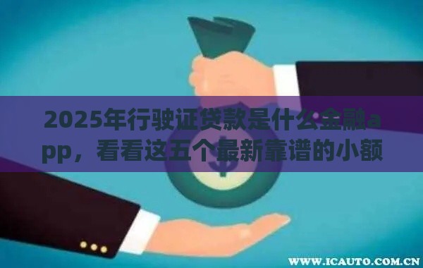 2025年行驶证贷款是什么金融app，看看这五个最新靠谱的小额贷款平台