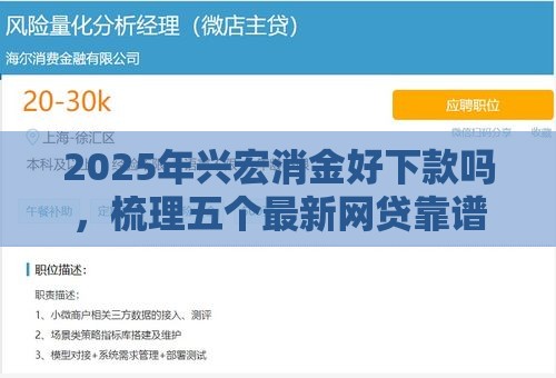 2025年兴宏消金好下款吗，梳理五个最新网贷靠谱的平台