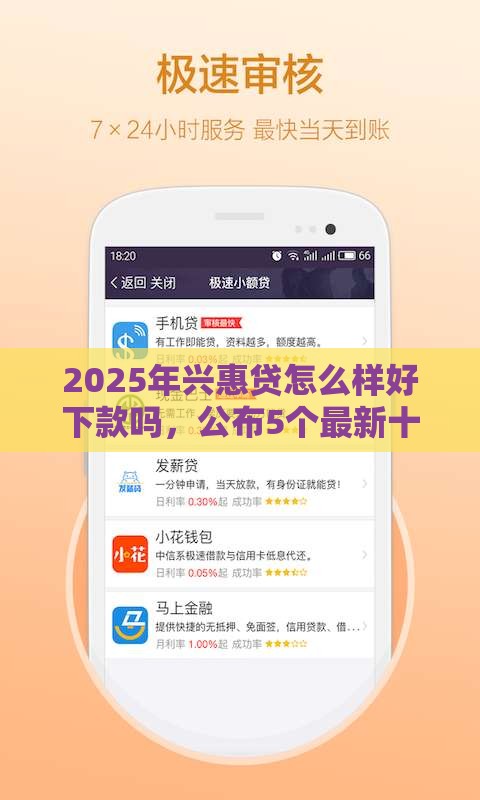 2025年兴惠贷怎么样好下款吗，公布5个最新十六岁贷款平台