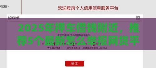 2025年押车借钱附近，推荐5个最新怎么举报网贷平台