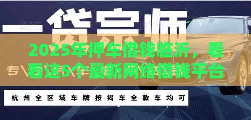 2025年押车借钱临沂，看看这5个最新网络借钱平台